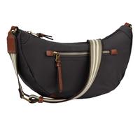 Camel Active Handtasche Bari – Damen, 33×15×12 cm, schwarz, mattes Nylon, gestreiftes Gewebeband