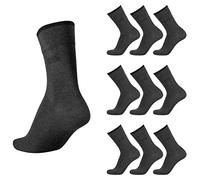 camel active Basic Socks 9er Pack 6593 620 anthracite Strumpf anthrazit grau Socken, Size:39-42