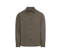 camel active - Baumwollhemd mit Kent-Kragen olive brown - Gr. - 3XL