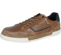 Sneaker CAMEL ACTIVE, Herren, Gr. 44, braun (cognac, blau), Glattleder, Veloursleder, sportlich, Schuhe, Retro Sneaker, Schnürschuh, Halbschuh mit Lederinnensohle (50999550-44) cognac, blau