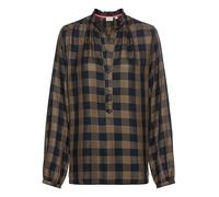 camel active - Regular Fit Karobluse aus Viskose dark khaki check - Gr. - L