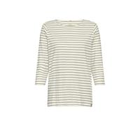 camel active - 3/4-Arm T-Shirt mit Seitenschlitzen light khaki stripes - Gr. - XL