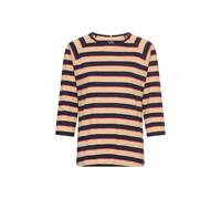 camel active Damen 3/4-Arm T-Shirt mit Streifenmuster Karamell, Womenswear-XXL