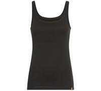 camel active Damen Basic Top aus Reiner Baumwolle Schwarz, Womenswear-M