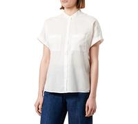 camel active Damen Baumwollbluse mit Stehkragen Weiß Womenswear-M