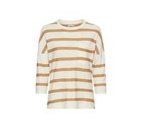 camel active Damen Boxy Strickpullover mit 3/4-Ärmeln Milchweiß, Womenswear-XL