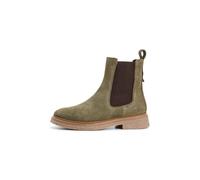camel active Damen Chelsea Boot aus Veloursleder Dunkelgrün, womenswear-42
