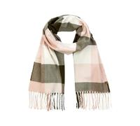 camel active Damen Feiner Webschal mit kariertem Muster Grün Beige, womenswear-OS