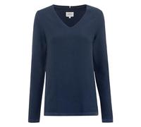 camel active Damen Feinstrickpullover mit V-Ausschnitt Dunkelblau Womenswear-L
