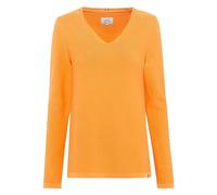 camel active Damen Feinstrickpullover mit V-Ausschnitt Orange, Womenswear-L