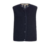 camel active Damen Fleece-Weste mit Knopfverschluss Dunkelblau, womenswear-40