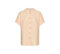 camel active Damen Gestreifte Bluse aus Leinen-Lyocell-Mix Orange, Womenswear-XXL