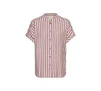 camel active Damen Gestreifte Bluse aus Leinen-Lyocell-Mix Rot, Womenswear-M