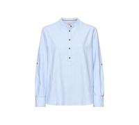 camel active - Gestreifte Bluse mit krempelbaren Ärmeln light blue - Gr. - L