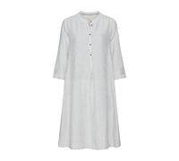 camel active Damen Gestreiftes Kleid | Gestreiftes atmungsaktives Kleid mit Knopfleiste und 3/4-Arm, praktische Seitentaschen, Regular Fit