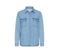 camel active Damen Jeansbluse mit Knopfleiste