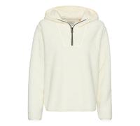 camel active Damen Kapuzenpullover aus Teddyfleece Milchweiß, Womenswear-L