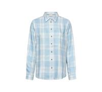Camel Active Damen Karierte Bluse mit Knopfleiste Soft Blue Check XL