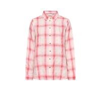 camel active Damen Karierte Bluse mit Knopfleiste Pink, Womenswear-L