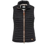 camel active Damen kurze leichte Steppweste mit elastischen Bündchen Schwarz, womenswear-44