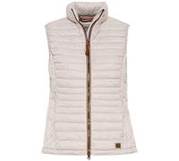 camel active Damen kurze leichte Steppweste mit elastischen Bündchen Weiß, womenswear-46