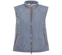 camel active Damen Kurze Steppweste aus recyceltem Polyester Blau, womenswear-40