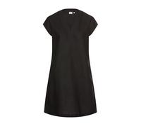 camel active Damen Kurzes Sommerkleid mit V-Ausschnitt Schwarz, Womenswear-XL