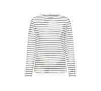 camel active - Langarm-T-Shirt aus reiner Baumwolle indigo blue/ milk wh - Gr. - XL