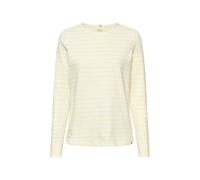 camel active - Langarm-T-Shirt aus reiner Baumwolle lemon/milk white - Gr. - XXL