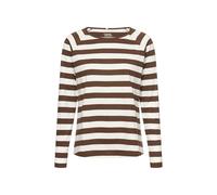 camel active - Langarmshirt aus reiner Baumwolle brown/ milk white - Gr. - L