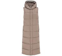 camel active Damen Lange Steppweste aus recyceltem Polyester