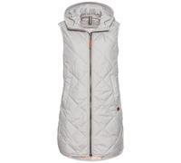 camel active Damen Lange Weste mit Kapuze aus recyceltem Polyester Silber womenswear-38