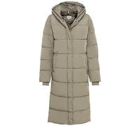 camel active Damen Langer Puffermantel aus recyceltem Polyester Grün, womenswear-40