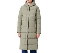 camel active Damen Langer Puffermantel aus recyceltem Polyester Grün, womenswear-46