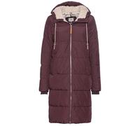 camel active Damen Langer Puffermantel mit gefütterter Kapuze Pflaume, womenswear-34