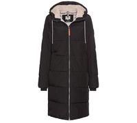 camel active - Langer Puffermantel mit gefütterter Kapuze black - Gr. - 42