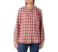 camel active Damen Leichtflanell Karobluse mit Stehkragen Pink, Womenswear-XS