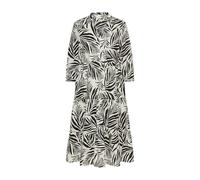 camel active Damen Mittellanges Sommerkleid mit Allover-Print AOP schwarz/weiß, Womenswear-L