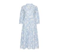 camel active Damen Mittellanges Sommerkleid mit Allover-Print Hellblau AOP, Womenswear-XL