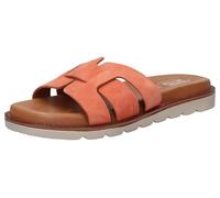 camel active Damen Pantolette mit gepolstertem Lederfußbett Orange, womenswear-36