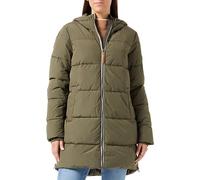 camel active Damen Pufferjacke Mit Kapuze COAT, Dunkelgrün, 36 EU