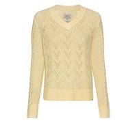 camel active Damen Pullover mit V-Ausschnitt Vanille, Womenswear-XS