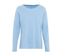 camel active Damen Rundhals Shirt aus nachhaltiger Baumwolle Blau, Womenswear-XXL