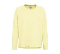 camel active Damen Rundhals Sweatshirt mit tonalem Rubber Print Limoncello, Womenswear-S