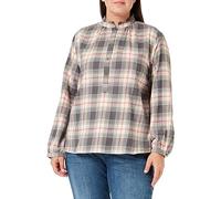 camel active Damen Schlupfbluse im Flanellkaro Rose Grau, Womenswear-S