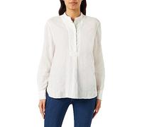 camel active Damen Schlupfbluse mit Plastron Weiß, Womenswear-XL