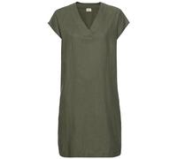 camel active Damen Schlupfkleid im sommerlichen Leinenmix Olivgrün, Womenswear-L