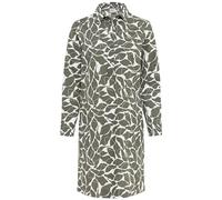 camel active Damen Schlupfkleid mit Langen Ärmeln Olive-Weiß, Womenswear-L
