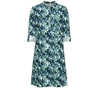 camel active Damen Schlupfkleid mit Langen Krempelärmeln Blau-Grün, Womenswear-XL