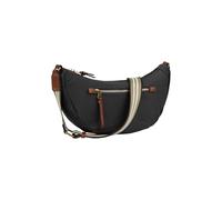 Handtasche CAMEL ACTIVE "Bari", Damen, Gr. B/H/T: 33cm x 15cm x 12cm, schwarz, Nylon, kontrastfarbene Details, Taschen, aus hochwertigem matten Nylon mit gestreiftem Gewebeband (81205318-0) schwarz
